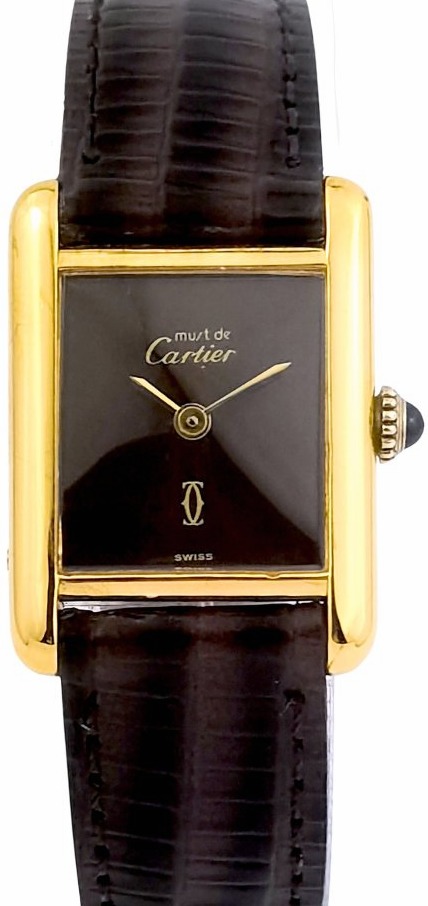 Montre CARTIER - Must Tank - cadran brun - mécanique - Petit modèle (femme)