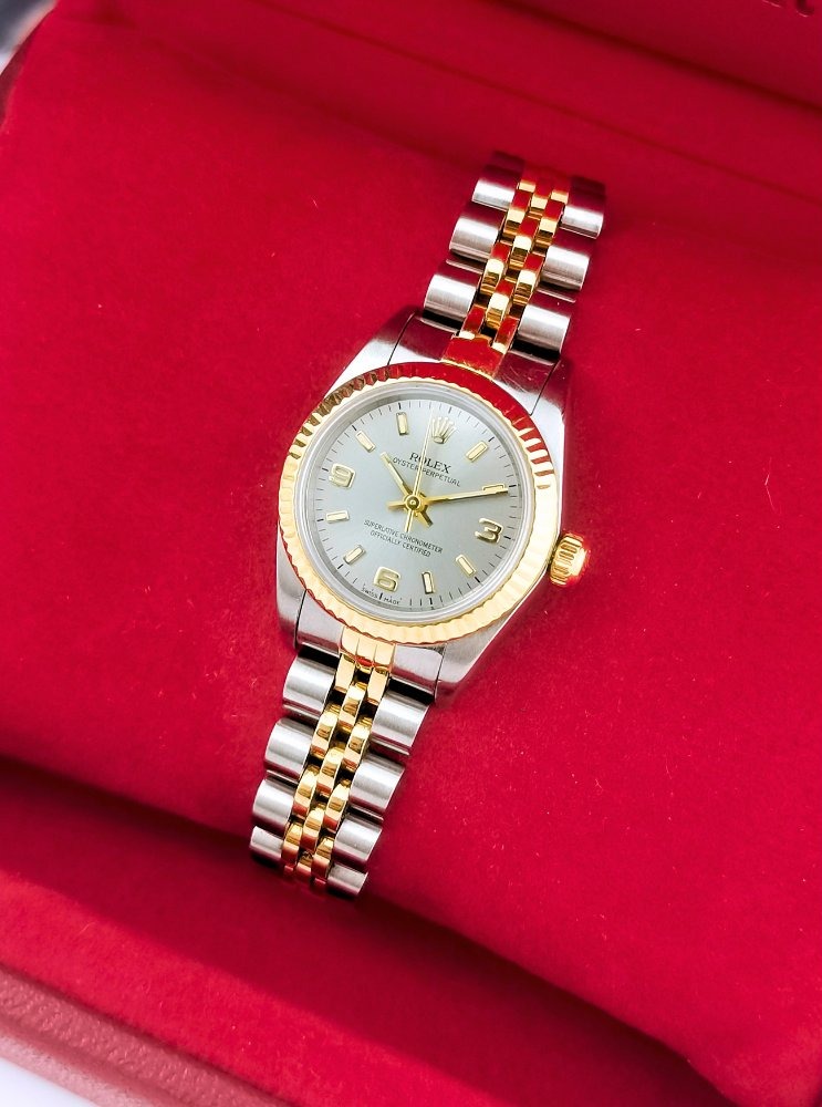 Montre ROLEX - Oyster Perpetual - or/acier - FULL SET (femme)-photo-6