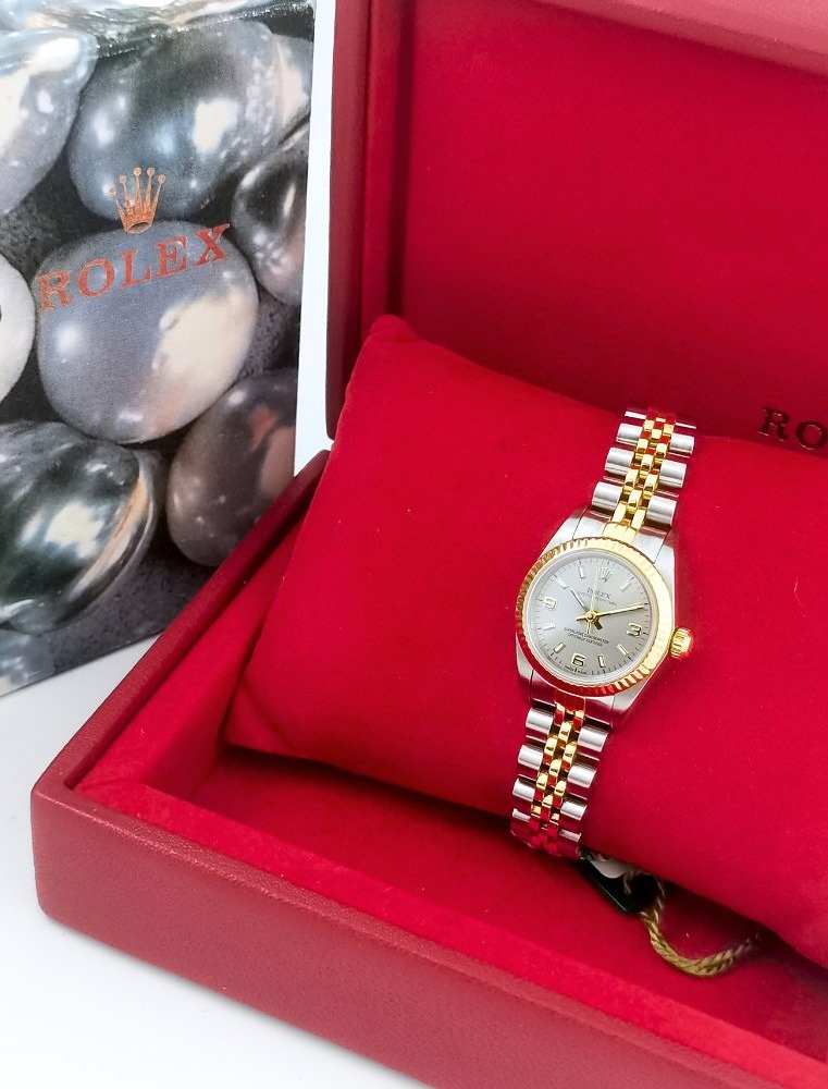 Montre ROLEX - Oyster Perpetual - or/acier - FULL SET (femme)-photo-7