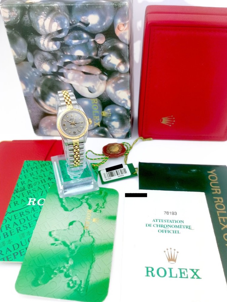 Montre ROLEX - Oyster Perpetual - or/acier - FULL SET (femme)-photo-4