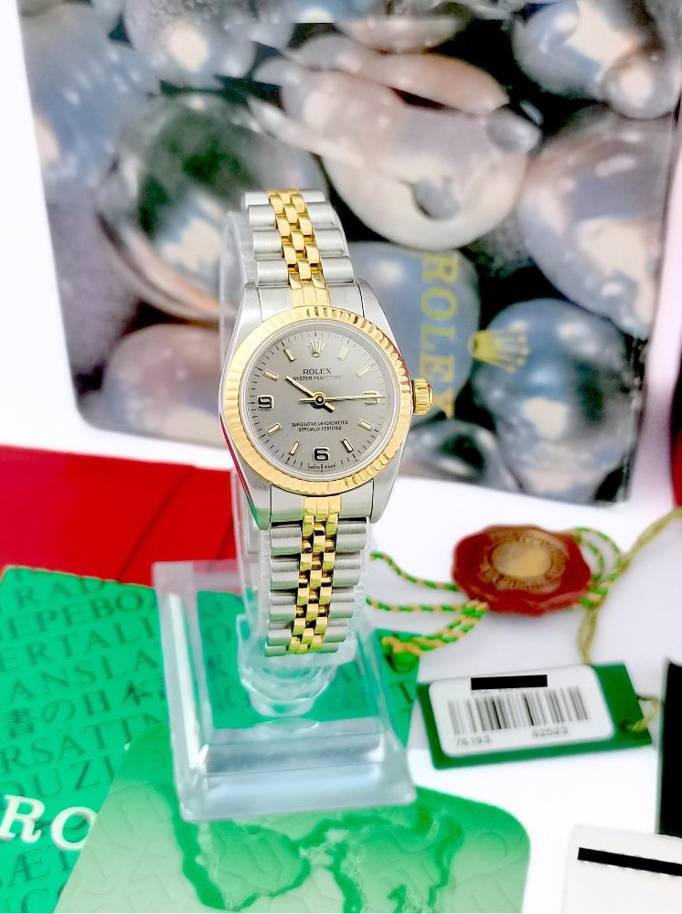 Montre ROLEX - Oyster Perpetual - or/acier - FULL SET (femme)-photo-5