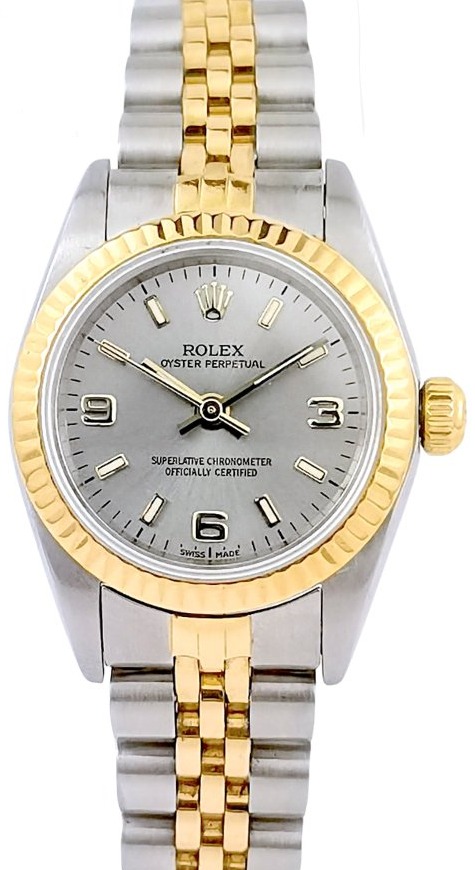 Montre ROLEX - Oyster Perpetual - or/acier - FULL SET (femme)