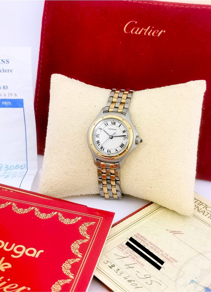 Cartier Watch - Panthère Cougar - Gold/steel - Small Size (women&amp;#039;s) Full Set-photo-4