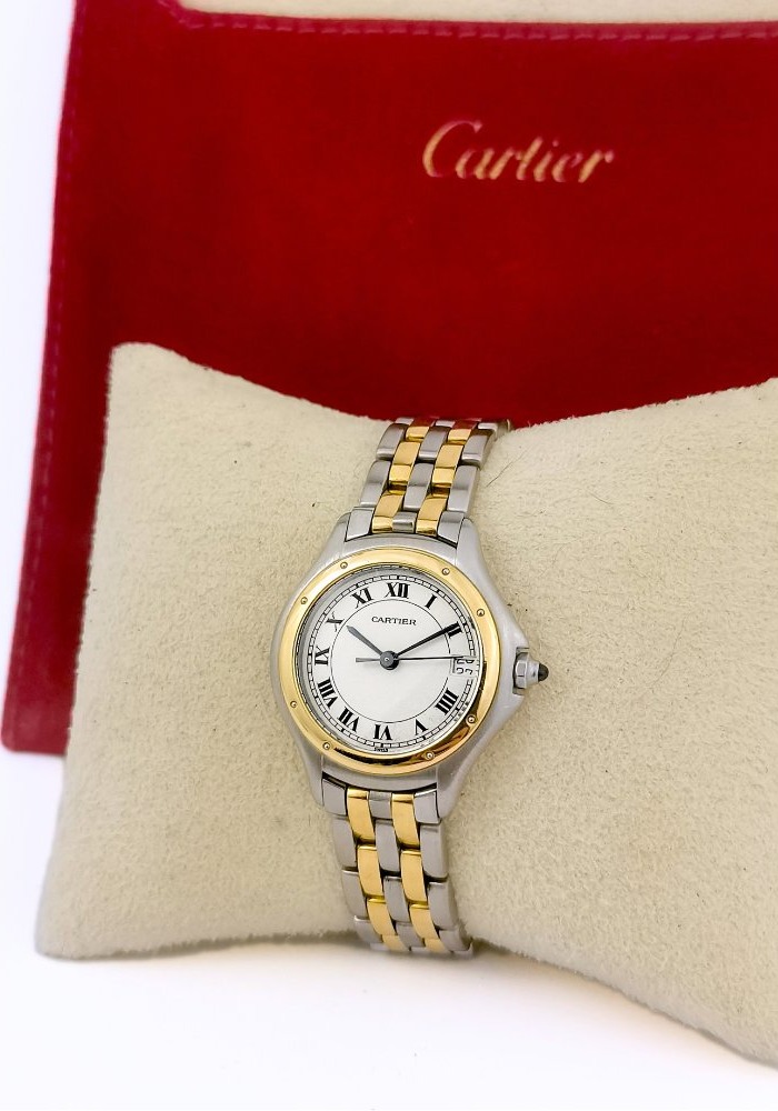 Cartier Watch - Panthère Cougar - Gold/steel - Small Size (women&amp;#039;s) Full Set-photo-5