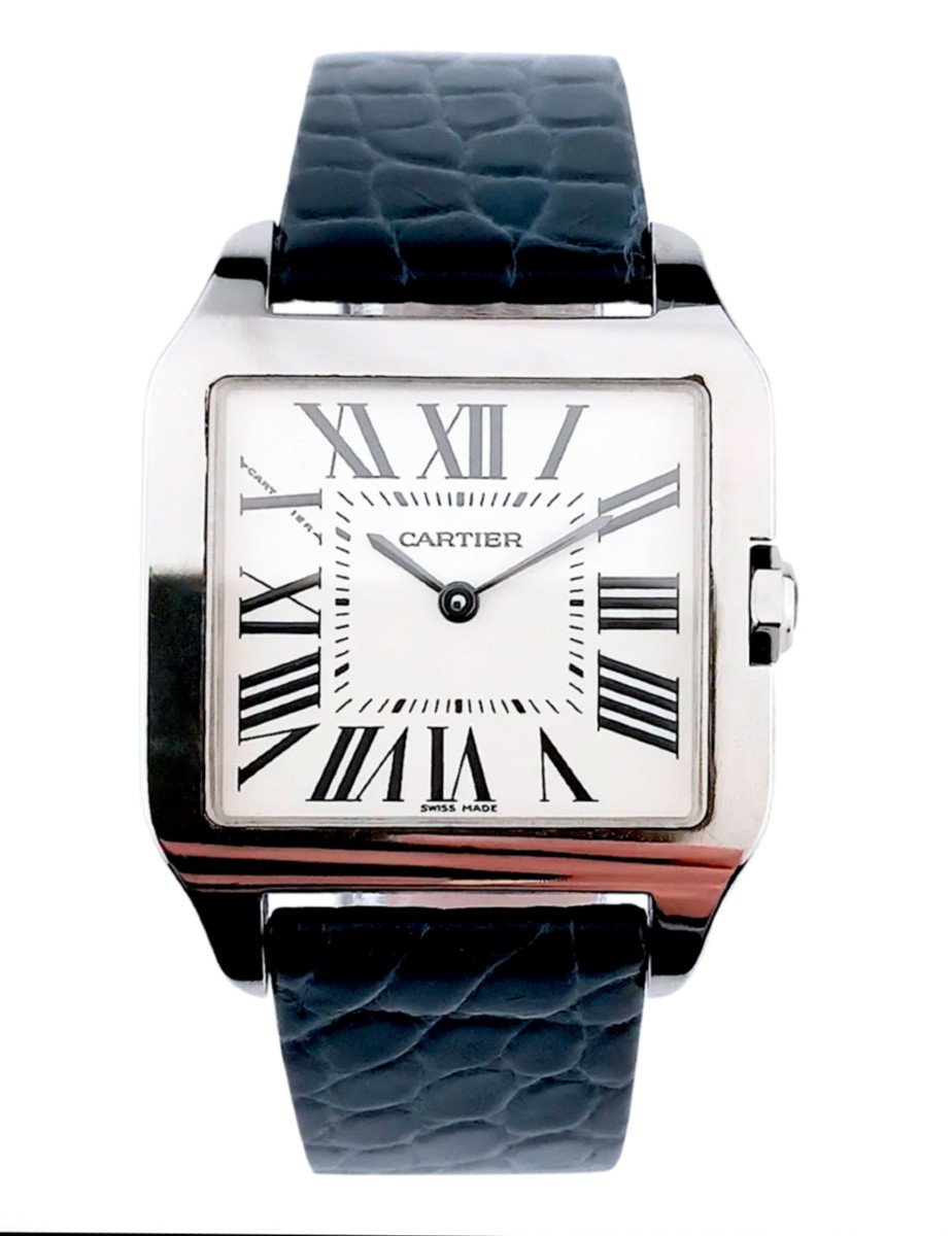 Montre Cartier - Santos Dumont Ref. 2789 - Or Blanc - Grande Taille 