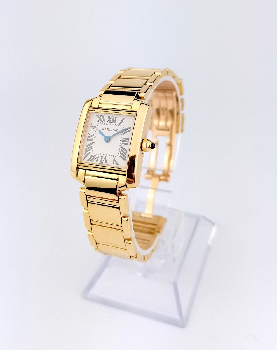 Montre Cartier - Tank Française - Or Jaune - Petit Modèle. -photo-3