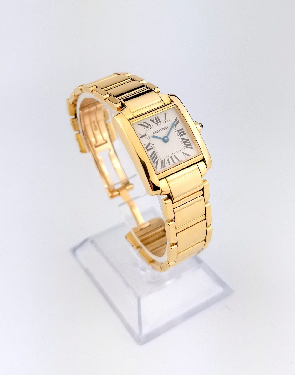 Montre Cartier - Tank Française - Or Jaune - Petit Modèle. -photo-4