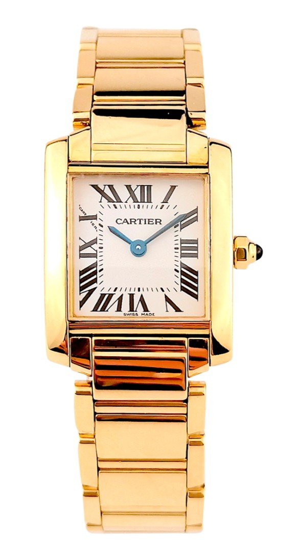 Montre Cartier - Tank Française - Or Jaune - Petit Modèle. 