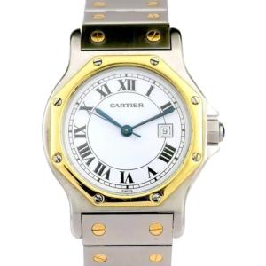 Cartier - Santos Octagonal - Gold And Steel - Gm_ref 952