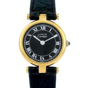 Montre CARTIER - Must Vendôme - cadran noir - 24 mm (femme)