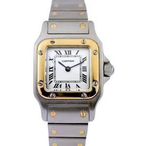 Montre CARTIER - Santos Galbée - or/acier - quartz - Petit modèle (femme)