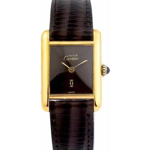 Montre CARTIER - Must Tank - cadran brun - mécanique - Petit modèle (femme)