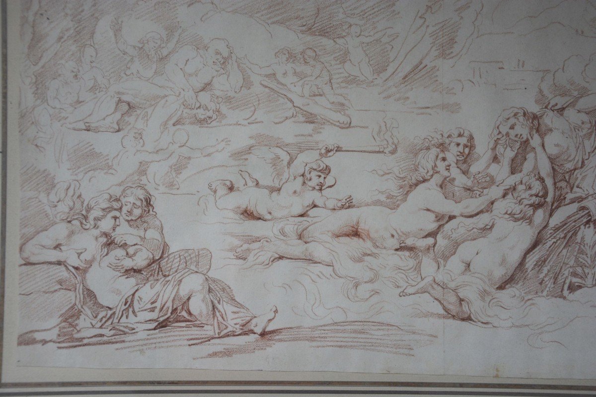 17th Century French School, After Giulio Romano "abduction Of Hylias By The Nymphs"-photo-3