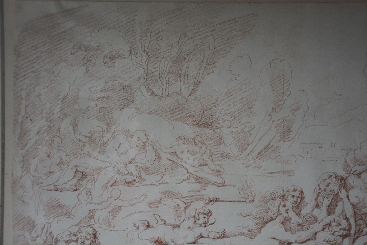 17th Century French School, After Giulio Romano "abduction Of Hylias By The Nymphs"-photo-4