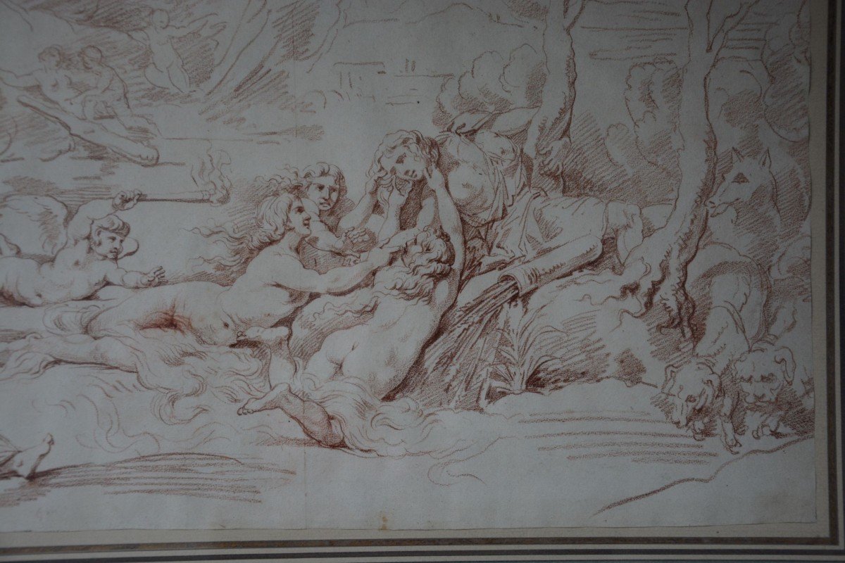 17th Century French School, After Giulio Romano "abduction Of Hylias By The Nymphs"-photo-1