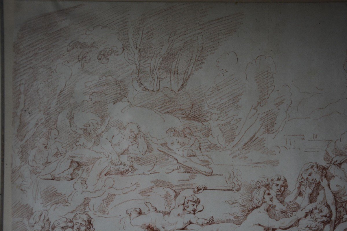 17th Century French School, After Giulio Romano "abduction Of Hylias By The Nymphs"-photo-2