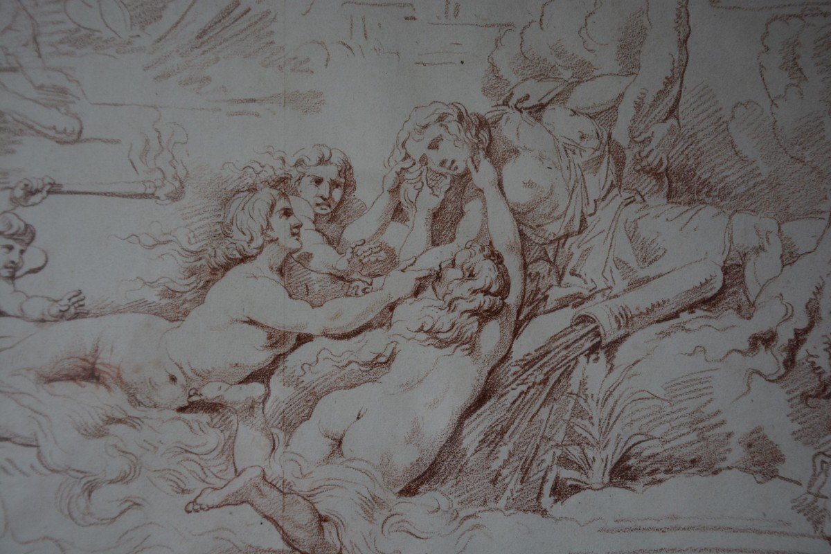 17th Century French School, After Giulio Romano "abduction Of Hylias By The Nymphs"-photo-4