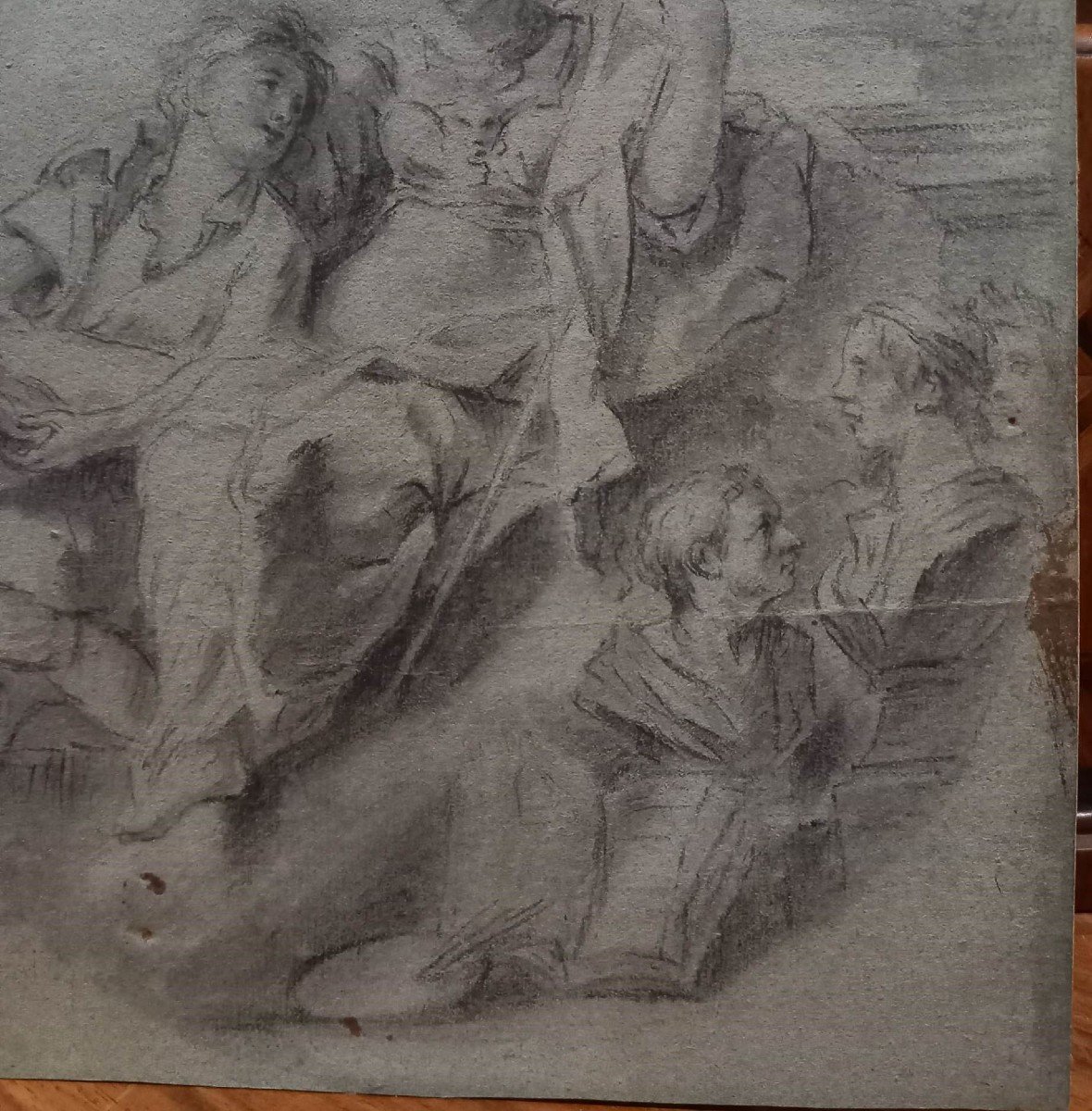 Ecole De Charles Coypel, XVIIIe Siècle « Minerve, Allégorie Des Arts »  Dessin -photo-2