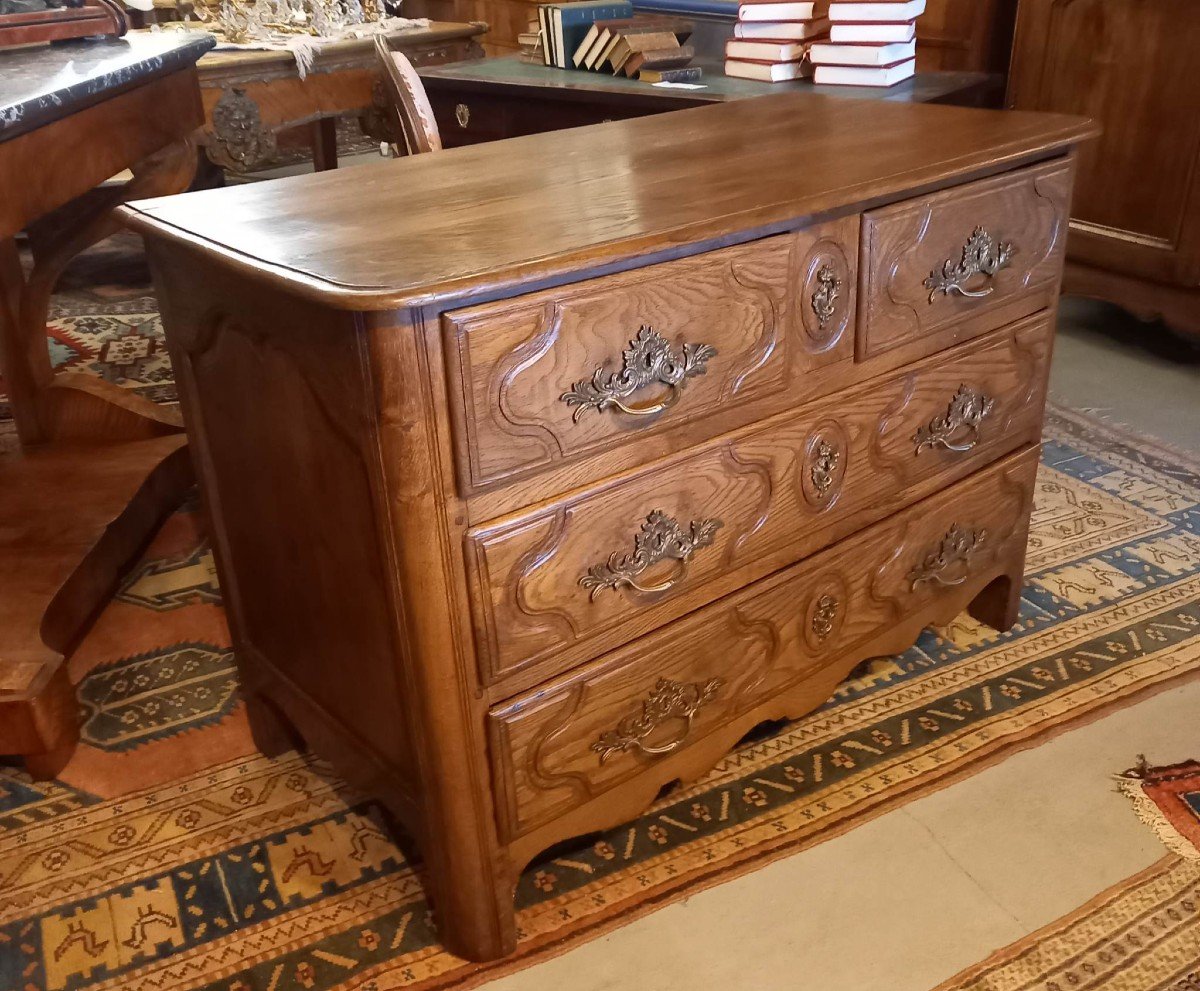 "ile De France" Style Chest Of Drawers, 19th Century, Oak