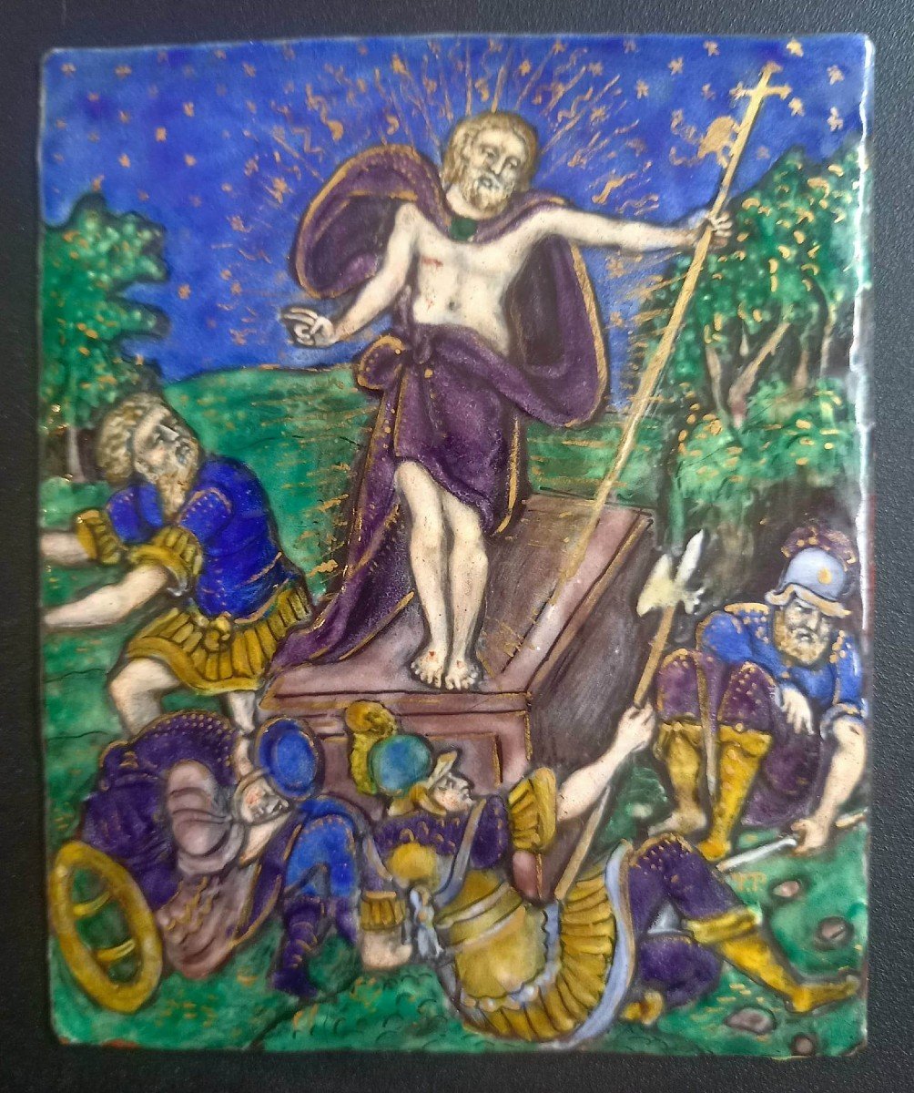 After Pierre Reymond : Enamel On Copper "scene Of The Passion, The Resurrection"