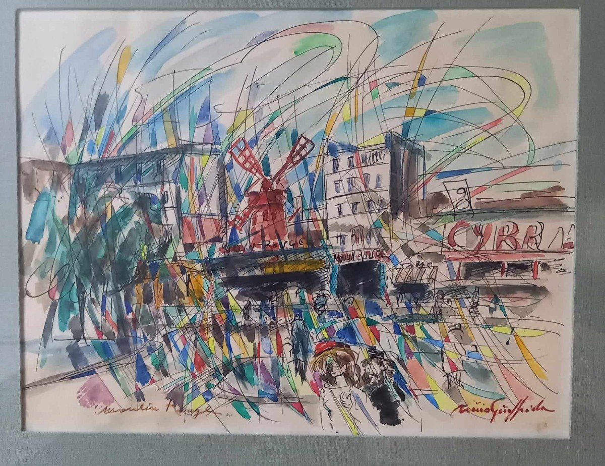 Nino Guiffrida (born 1924) “paris, The Moulin Rouge”-photo-2