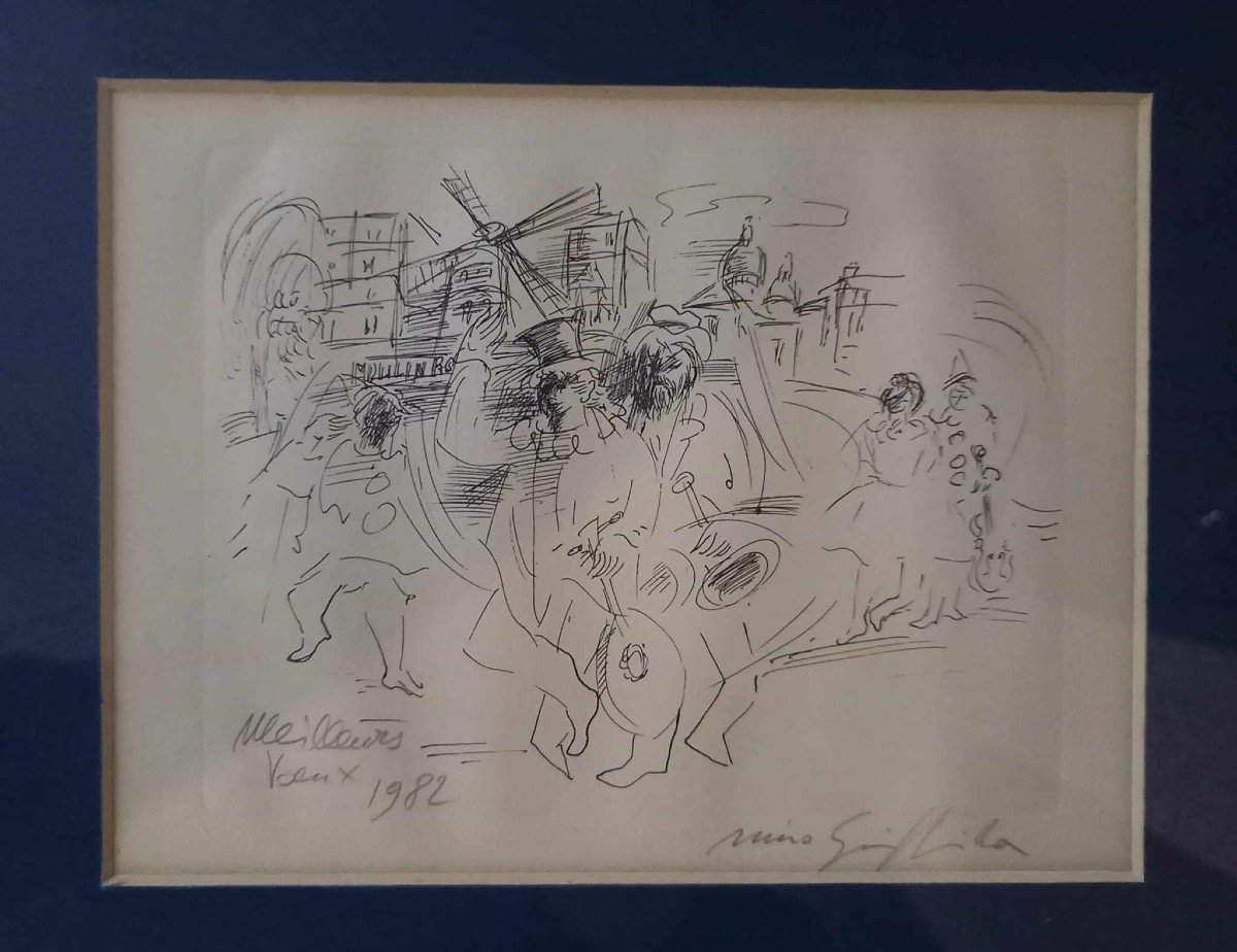 Nino Guiffrida (born 1924) “paris, The Moulin Rouge”-photo-3