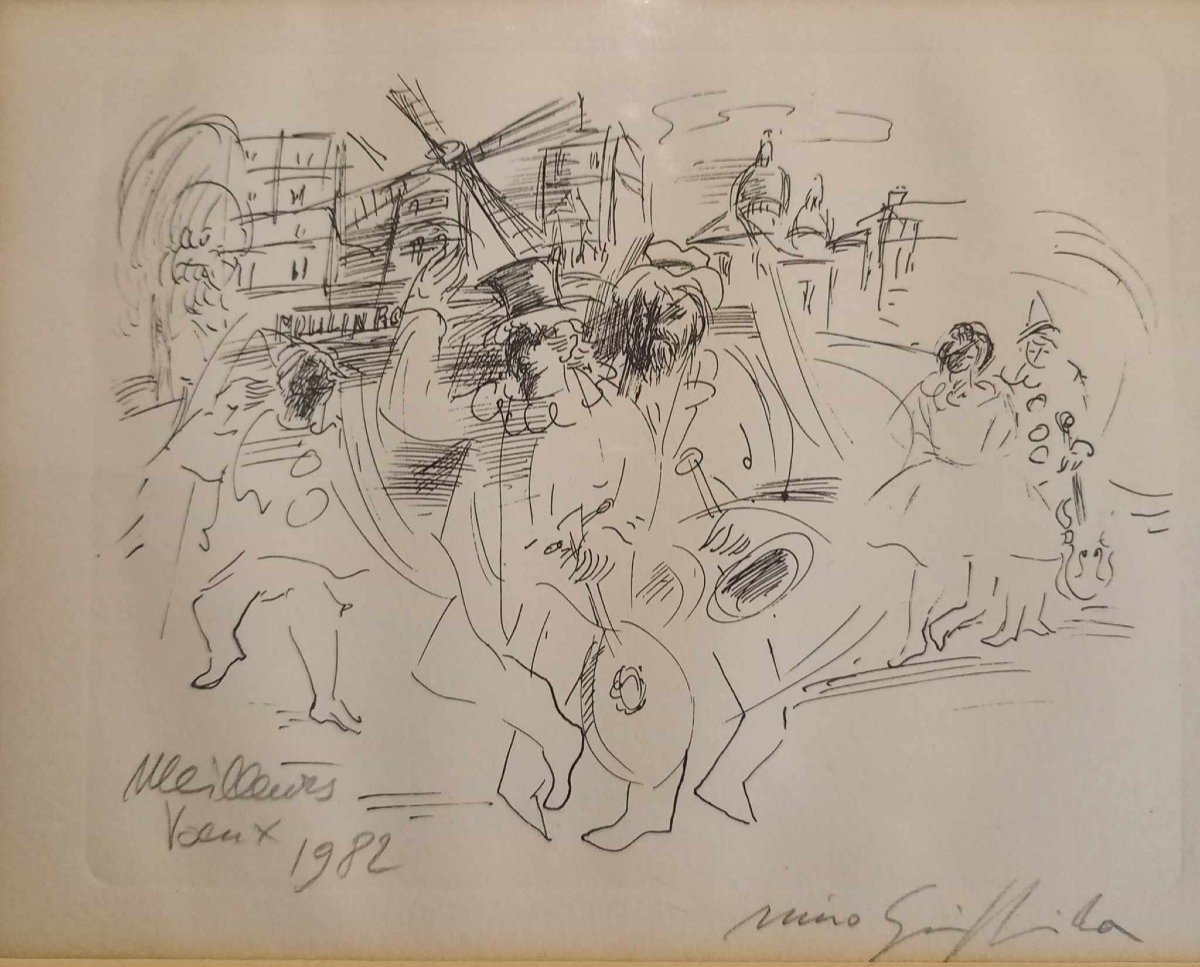 Nino Guiffrida (born 1924) “paris, The Moulin Rouge”-photo-4