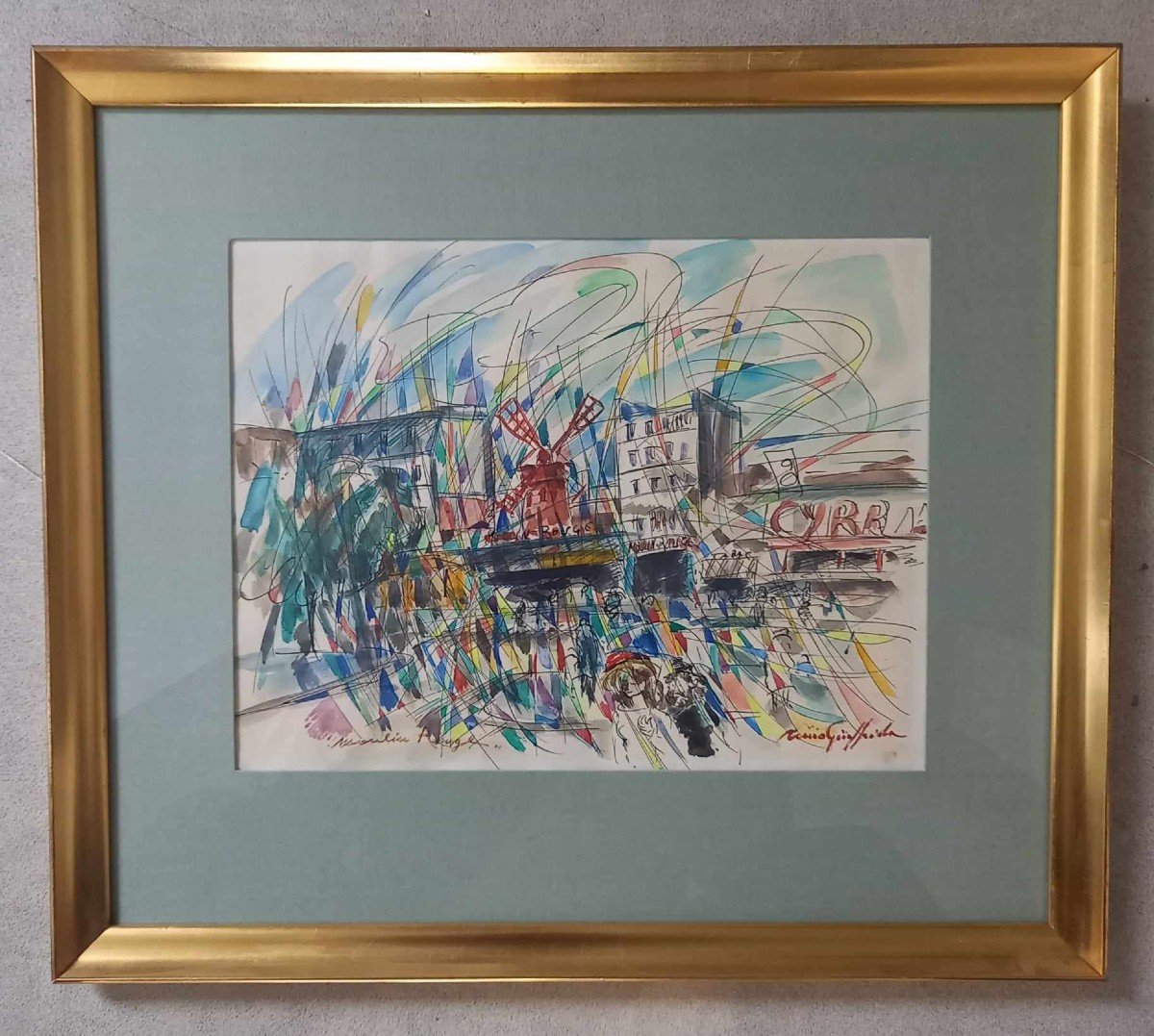 Nino Guiffrida (born 1924) “paris, The Moulin Rouge”