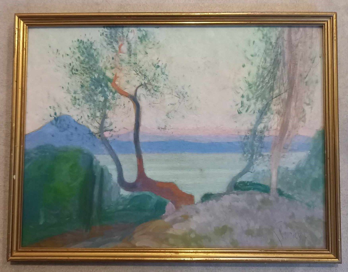 Florane (louis Blanchard, Dit) (1869-1939) "paysage De Méditerranée"-photo-1
