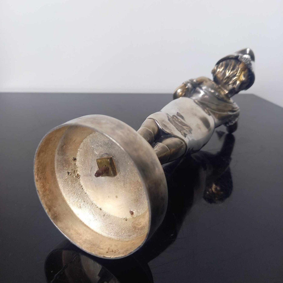 After Alfred Grévin "girl With A Pipe And A Newspaper" Silver Bronze-photo-5