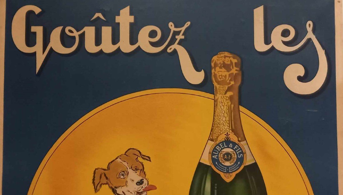Affiche Ancienne Maison Aubel A Saumur "goutez-les ... Aubel & Fils" Années 1920 / 1930-photo-2