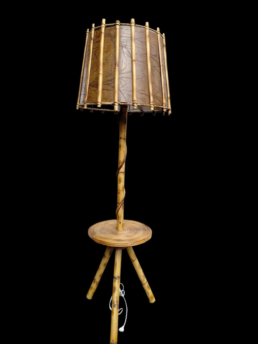 Rohé Noordwolde: Living Room Furniture Set Mainly Bamboo And Leather. 1960s/1980s-photo-4