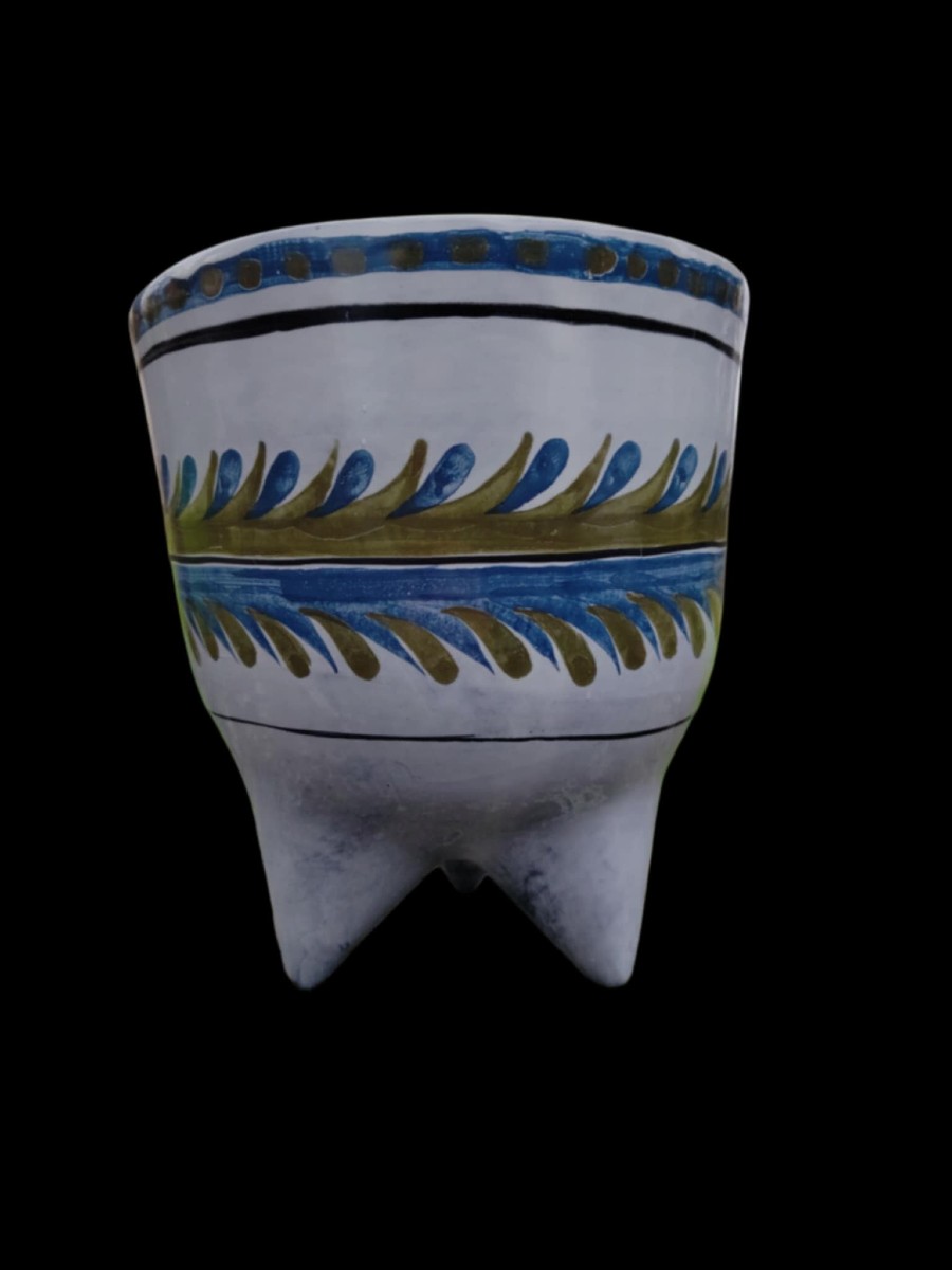 Roger Capron (1922-2006) Tripod Planter, “molar” Model 