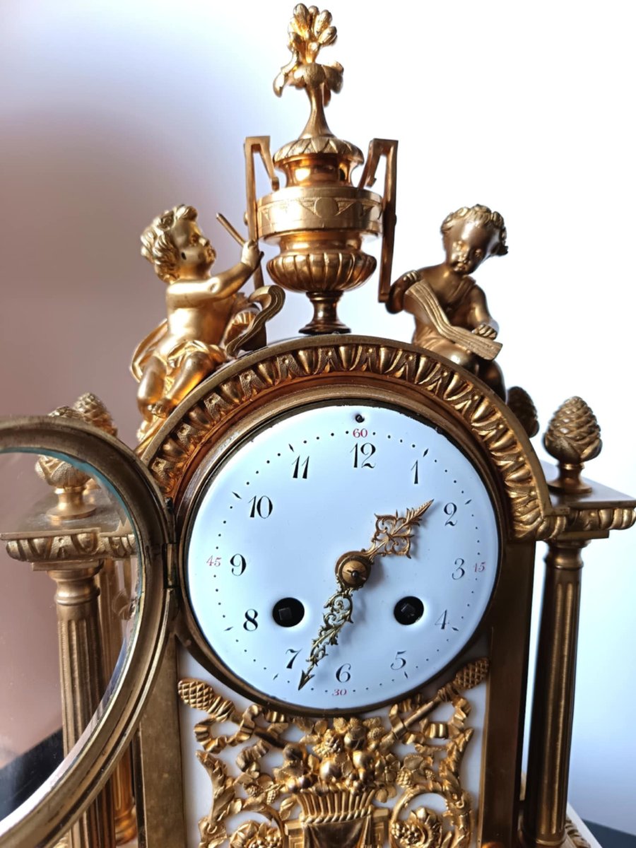 Allegory Of The Study Of The Arts Clock, Late 19th Century, Louis XVI Style-photo-4