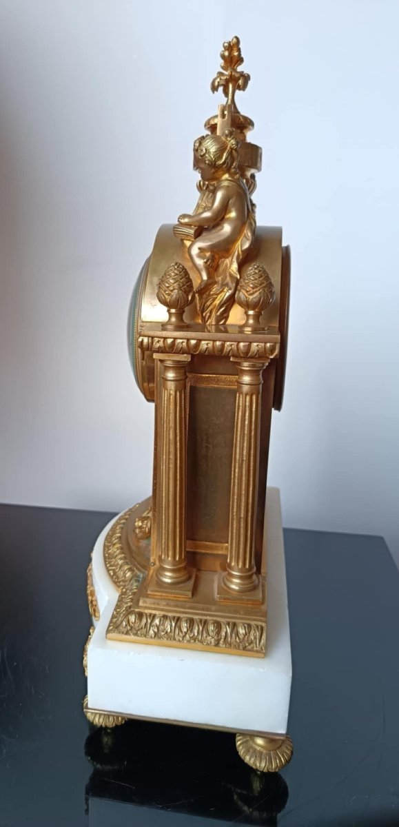 Allegory Of The Study Of The Arts Clock, Late 19th Century, Louis XVI Style-photo-5