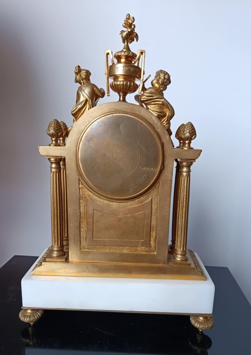 Allegory Of The Study Of The Arts Clock, Late 19th Century, Louis XVI Style-photo-6