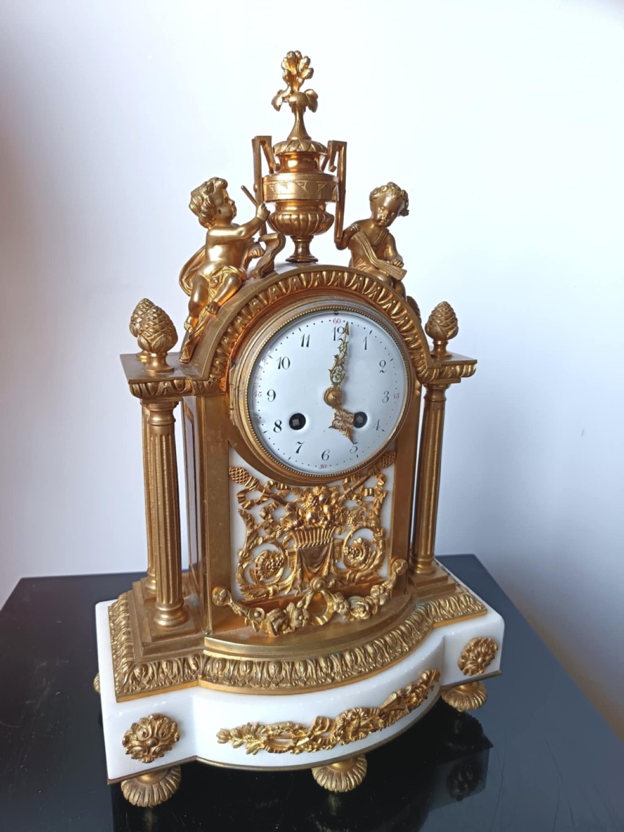 Allegory Of The Study Of The Arts Clock, Late 19th Century, Louis XVI Style