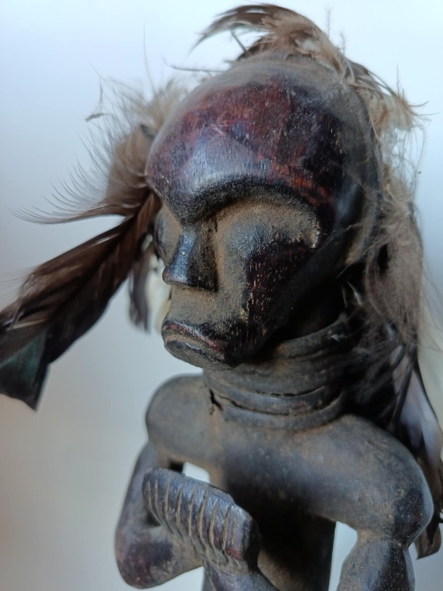 Fang Style Reliquary Figure, Gabon Second Half Of The 20th Century-photo-4