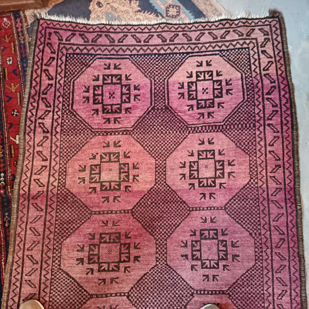 Tapis Tribal Ancien Turkmène ou Afghan-photo-3