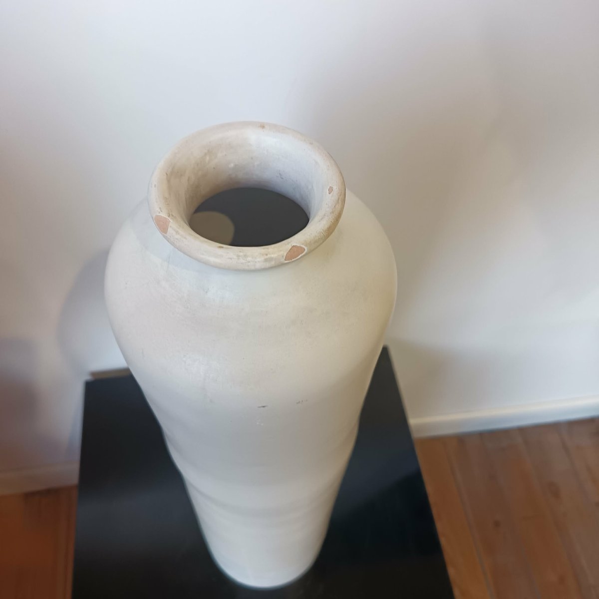 Cianciolo Noma (italian Ceramist, 20th Century) Large Modernist Tubular Vase-photo-2