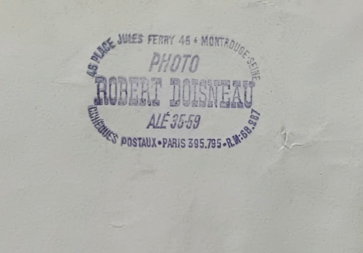 Robert Doisneau (1912 – 1994) Photographie noir et blanc Atelier de filage Tapisserie Aubusson-photo-2