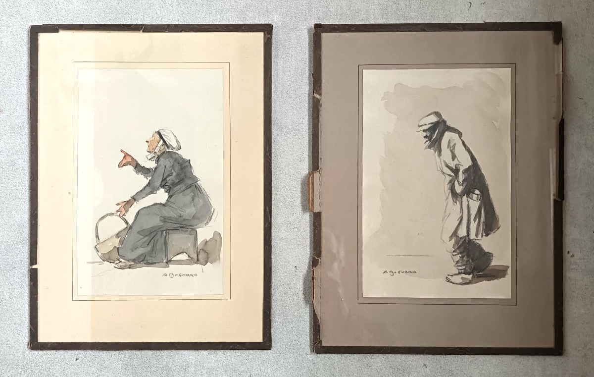 Auguste Lucien Bognard (1885-1960) Two Watercolours