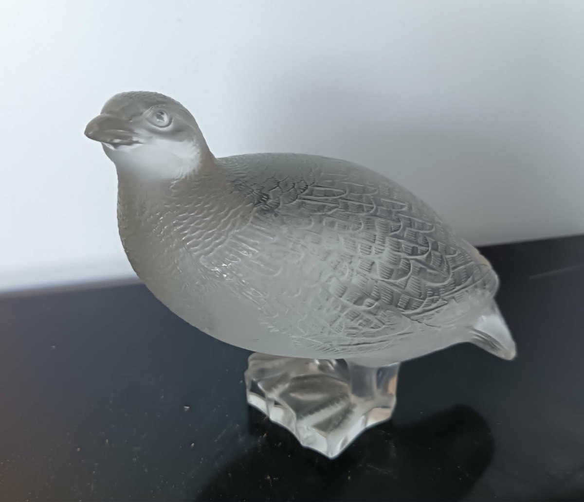  Lalique France « Perdrix inquiète »  Sujet en Cristal-photo-2