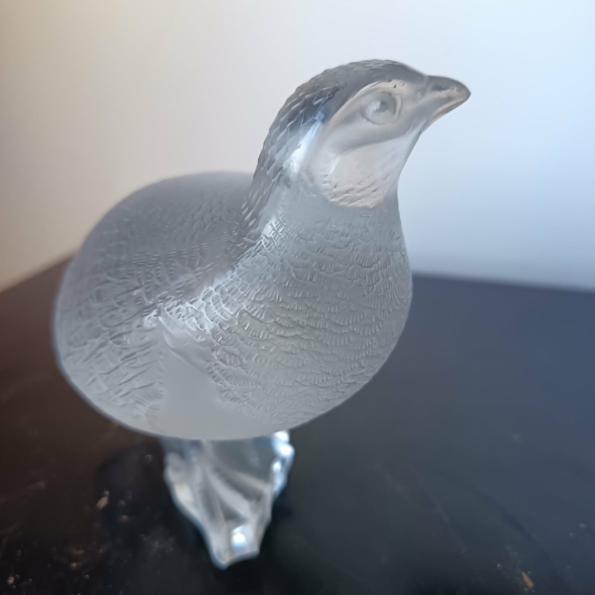  Lalique France « Perdrix inquiète »  Sujet en Cristal-photo-3