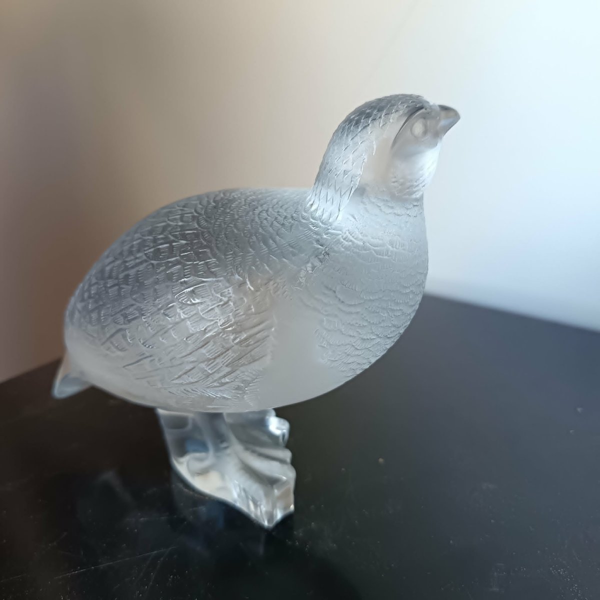  Lalique France « Perdrix inquiète »  Sujet en Cristal-photo-4