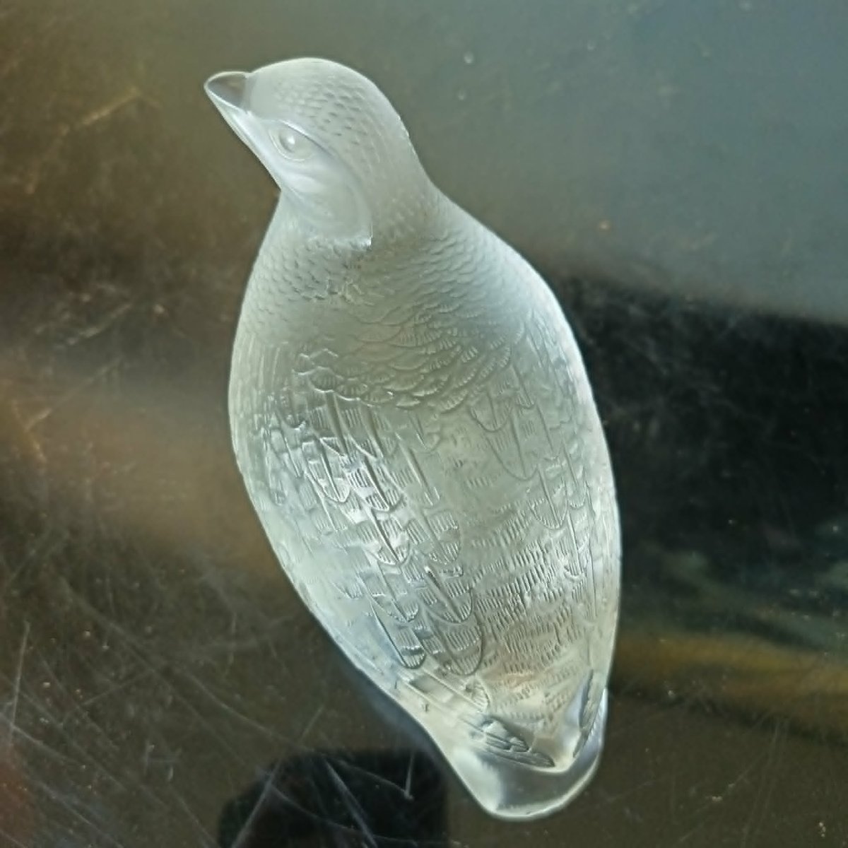  Lalique France « Perdrix inquiète »  Sujet en Cristal-photo-1