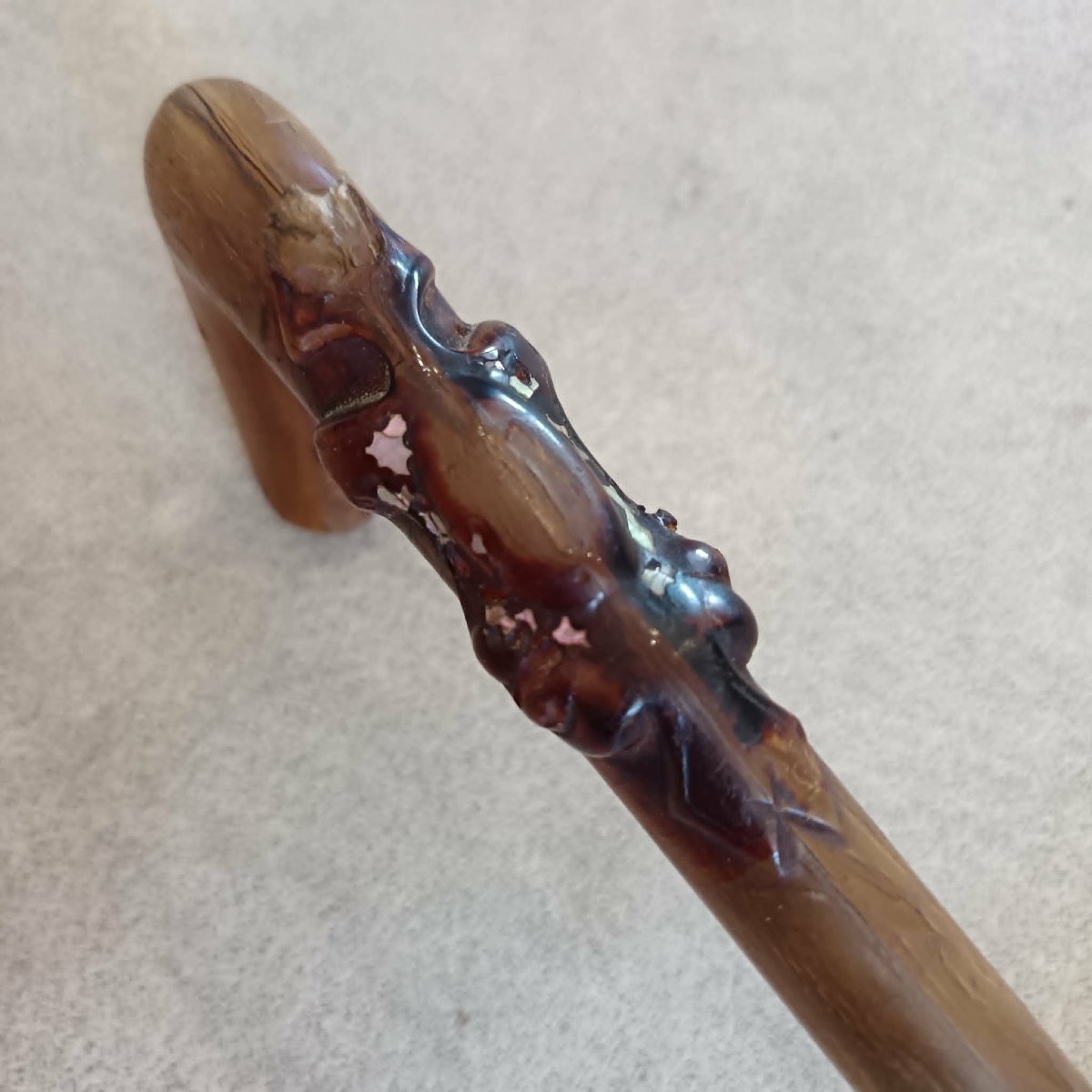 System Cane, With A Bamboo Sheath Revealing A Sword Blade Marked "solingen" -photo-1