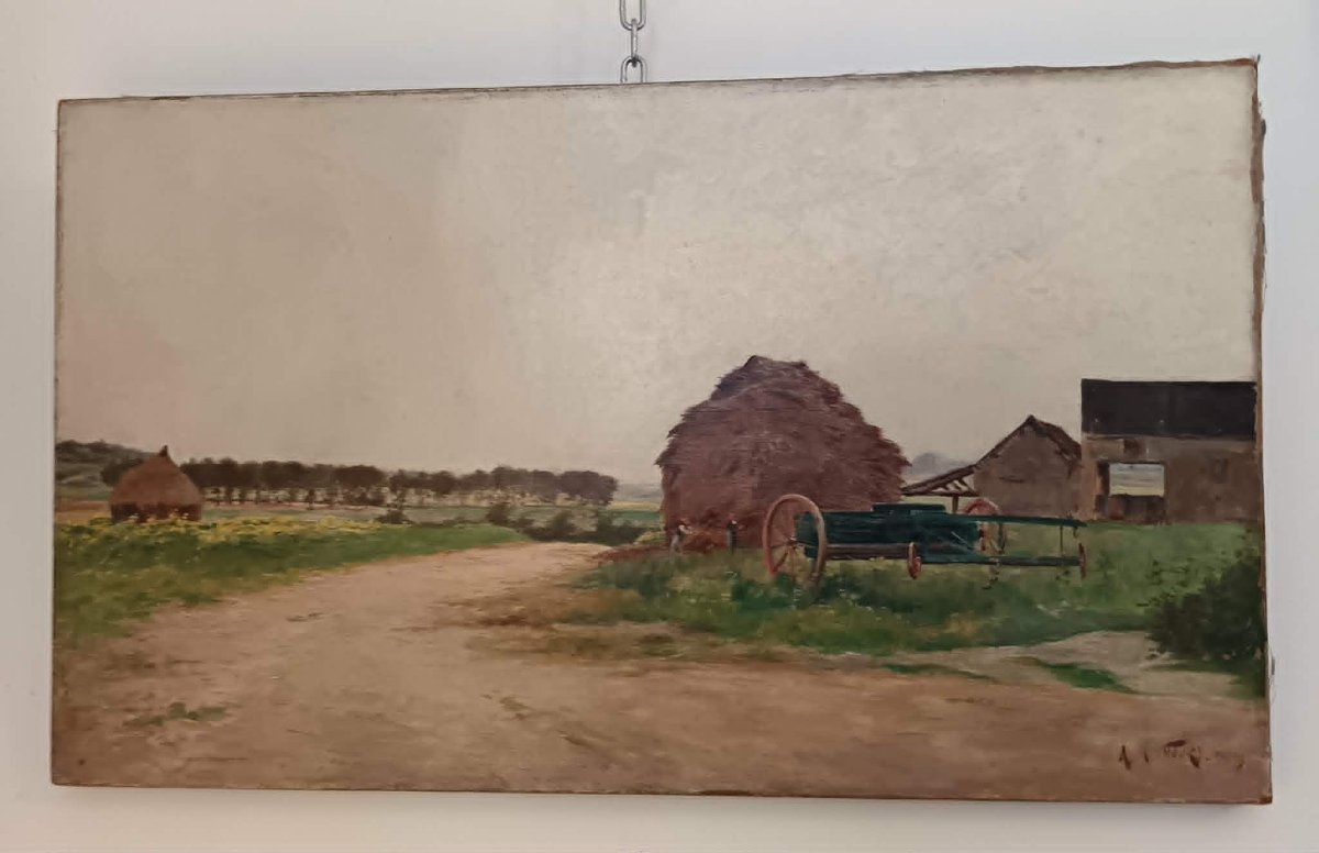  Armand Arsène Mannoury  “farm In The Iverny Area, In Seine-et-marne” Oil On Canvas