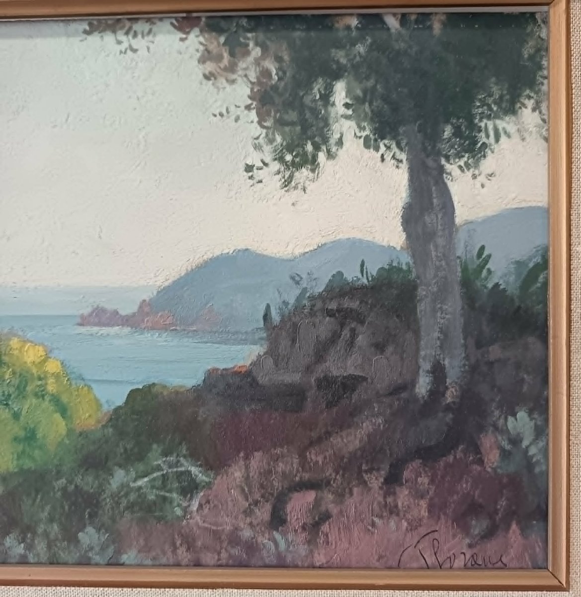 Florane (louis Blanchard, Known As) (1869–1939) “mediterranean Landscape” Oil On Cardboard -photo-3