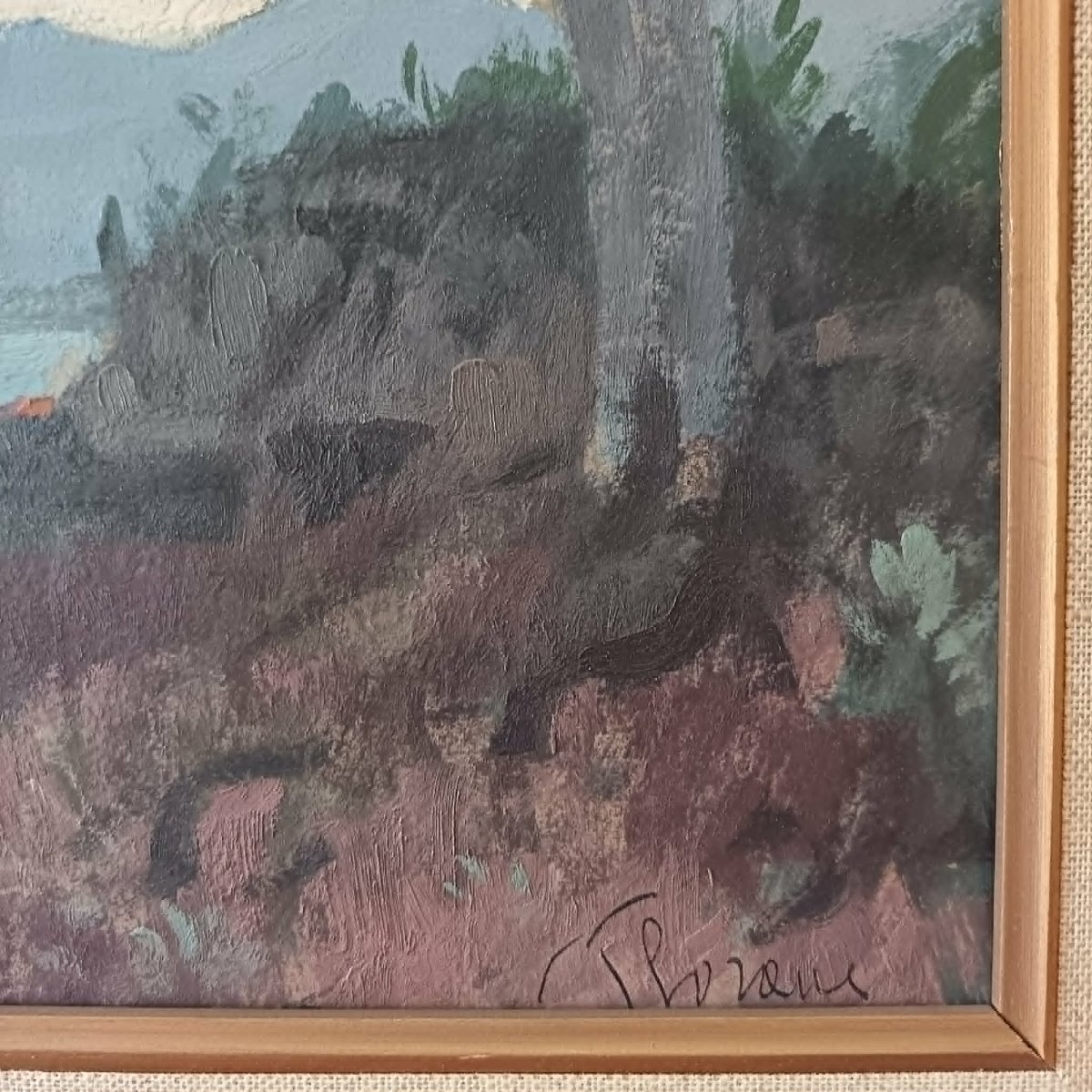 Florane (louis Blanchard, Known As) (1869–1939) “mediterranean Landscape” Oil On Cardboard -photo-1